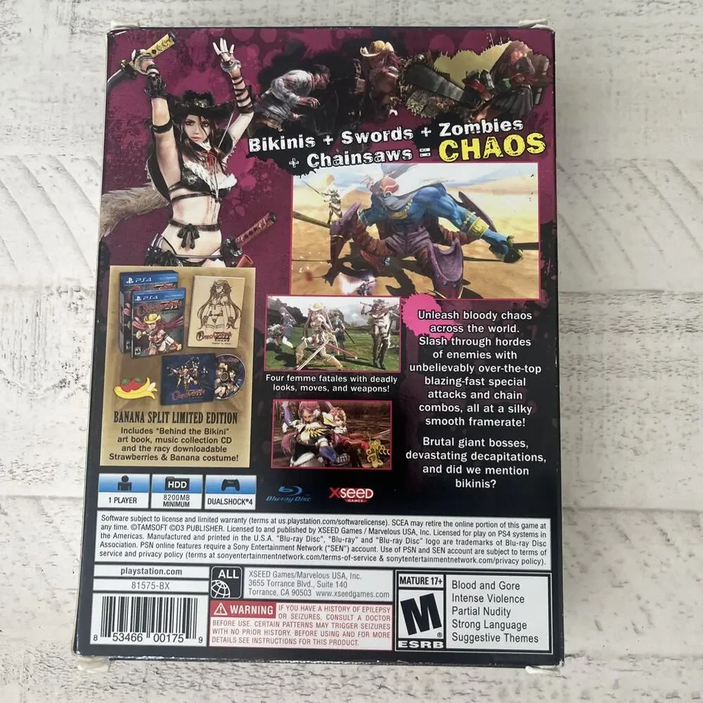 Onechanbara Z2: Chaos - Banana Split Limited Edition (Sony PlayStation 4, 2015)